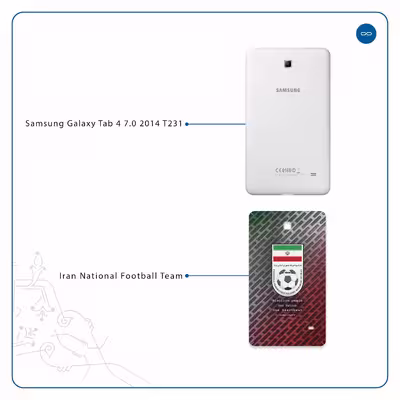 برچسب پوششی ماهوت مدل Iran-National-Football-Team مناسب برای تبلت سامسونگ Galaxy Tab 4 7.0 2014 T231