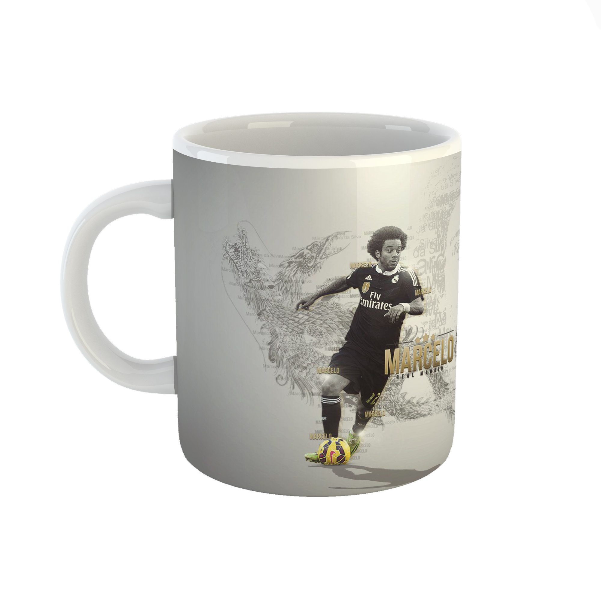 ماگ طرح marcelo مدل تیم رئال مادرید کد 2323