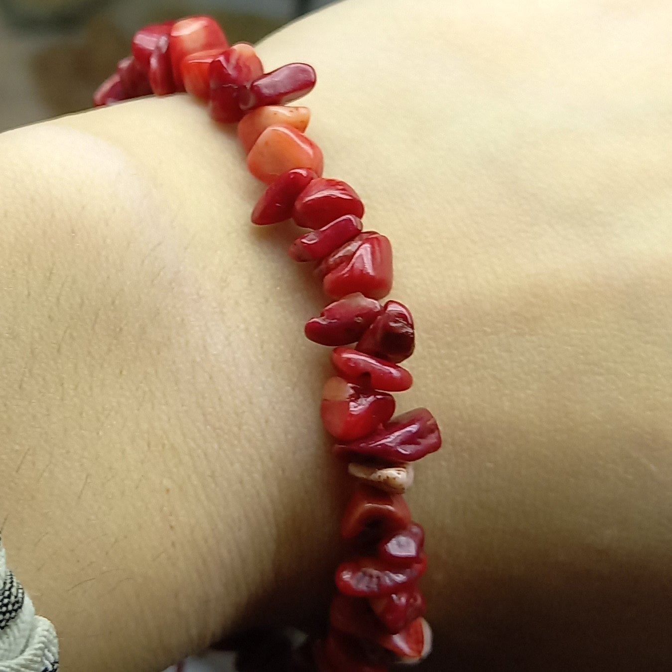 دستبند مرجان طبیعی(سنگ خام) 