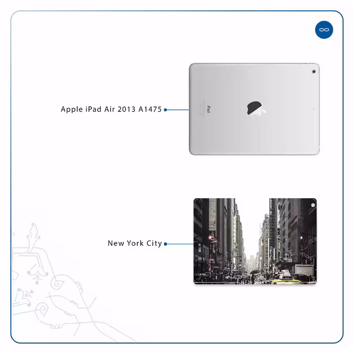 برچسب پوششی ماهوت مدل New York City مناسب برای تبلت اپل iPad Air 2013 A1475