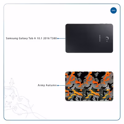 برچسب پوششی ماهوت مدل Autumn-Army مناسب برای تبلت سامسونگ Galaxy Tab A 10.1 2016 T580
