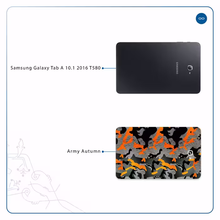 برچسب پوششی ماهوت مدل Autumn-Army مناسب برای تبلت سامسونگ Galaxy Tab A 10.1 2016 T580