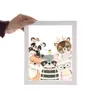 تابلو کودک و نوزاد مدل Elfap_Watercolor Animals 6000 مجموعه 6 عددی
