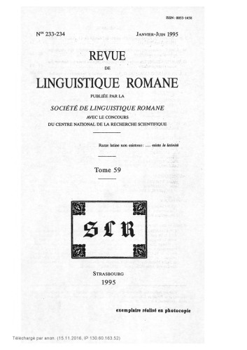 خرید و دانلود نسخه کامل کتاب Revue de linguistique romane