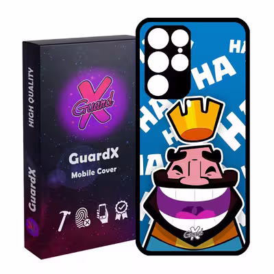 کاور گارد ایکس طرح Clash Royale مدل Glass10036 مناسب برای گوشی موبایل سامسونگ Galaxy S22 Ultra