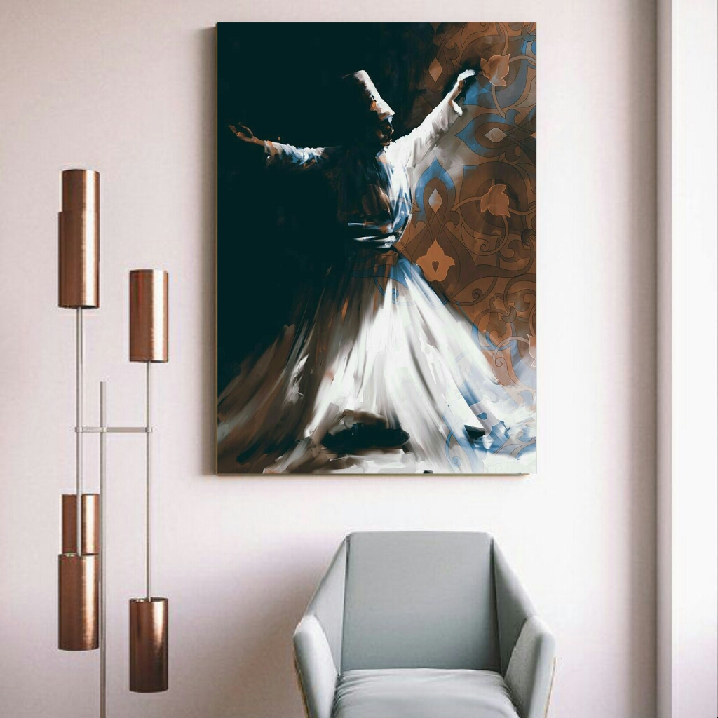  تابلو بوم طرح رقص سماع مدل TB38