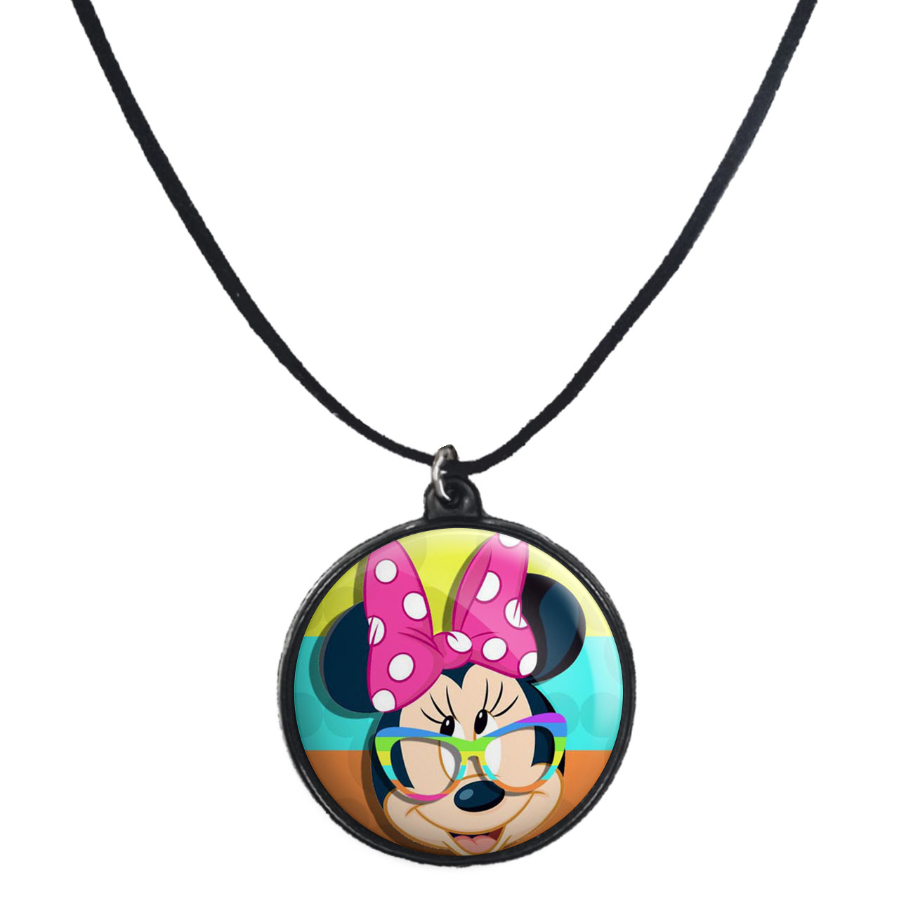 گردنبند پرمانه طرح میکی موس کد pmb.12965 مدل دو طرفه