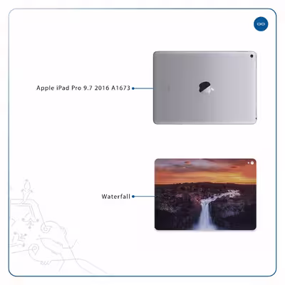 برچسب پوششی ماهوت مدل Waterfall مناسب برای تبلت اپل iPad Pro 9.7 2016 A1673