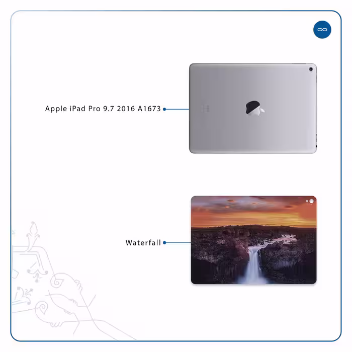 برچسب پوششی ماهوت مدل Waterfall مناسب برای تبلت اپل iPad Pro 9.7 2016 A1673