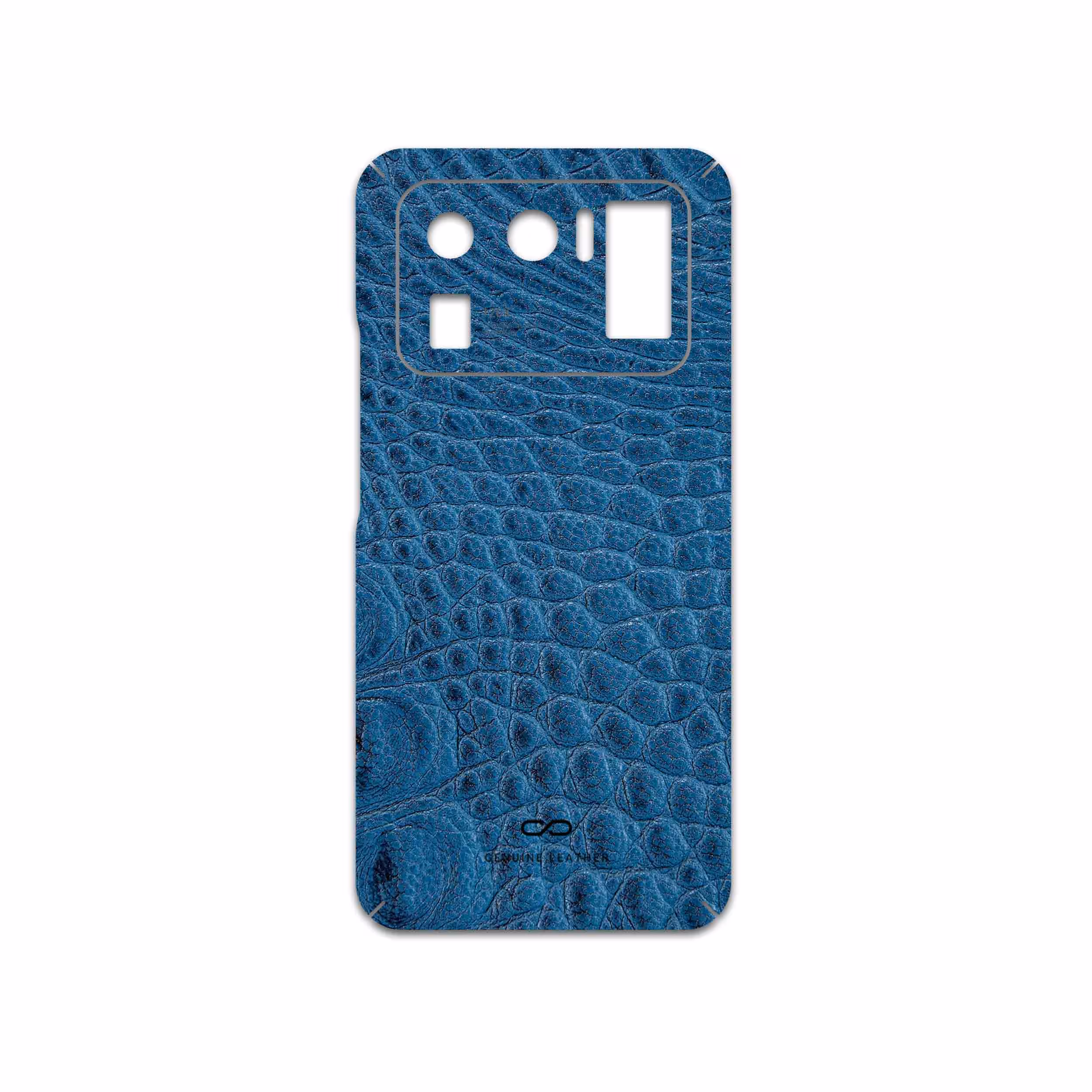برچسب پوششی ماهوت مدل Blue-Crocodile-Leather مناسب برای گوشی موبایل شیائومی Mi 11 Ultra