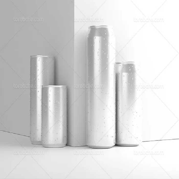 موکاپ قوطی نوشابه فلزی | گرافیک با طعم تربچه