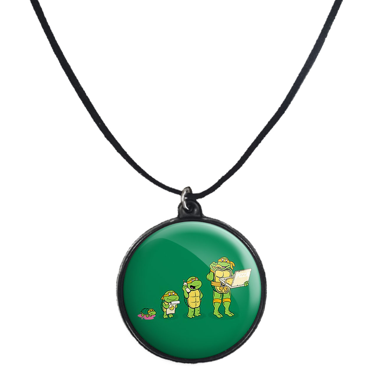 گردنبند پرمانه طرح لاکپشت‌های نینجا کد pmb.9901مدل دو طرفه