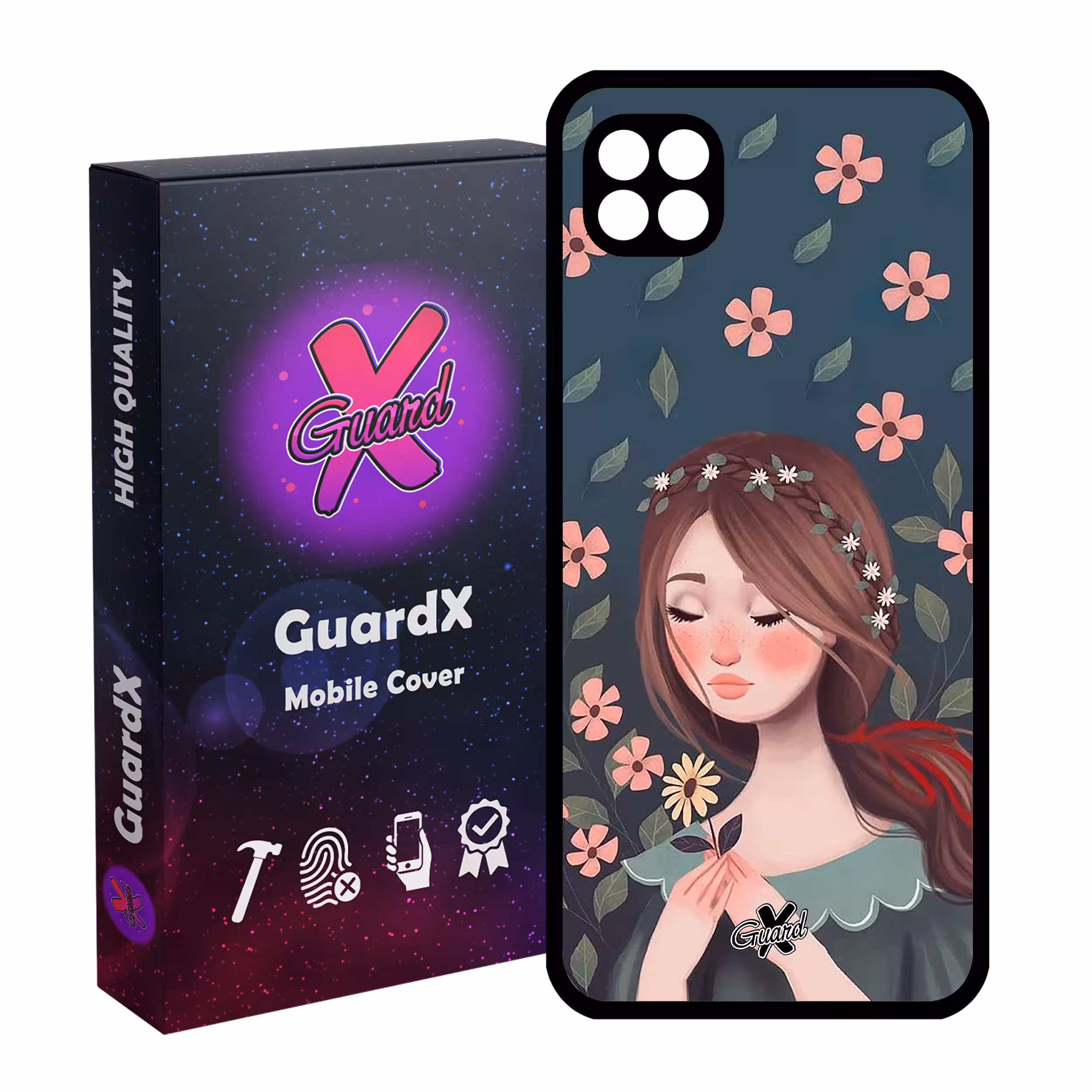 کاور گارد ایکس طرح Girl مدل Glass10332 مناسب برای گوشی موبایل سامسونگ Galaxy A22 5G