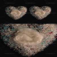 بک دراپ نوزادی قلبی | گرافیک با طعم تربچه