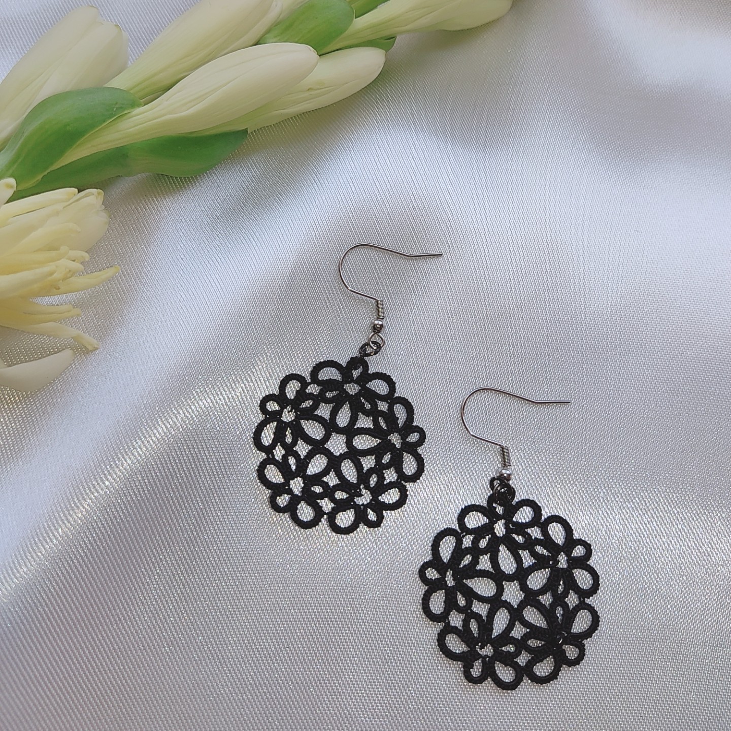 گوشواره گیپور دایره 