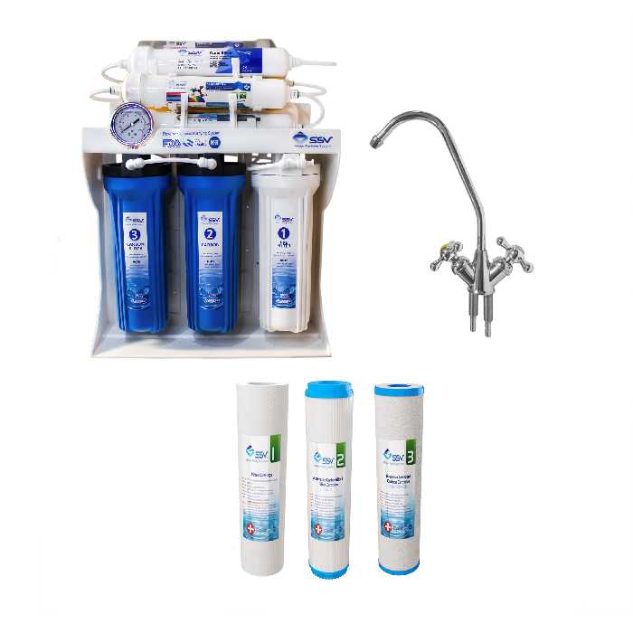 دستگاه تصفیه کننده آب اس اس وی مدل BlueStar 2W X1150  به همراه شیردوکاره و فیلتربسته 3 عددی