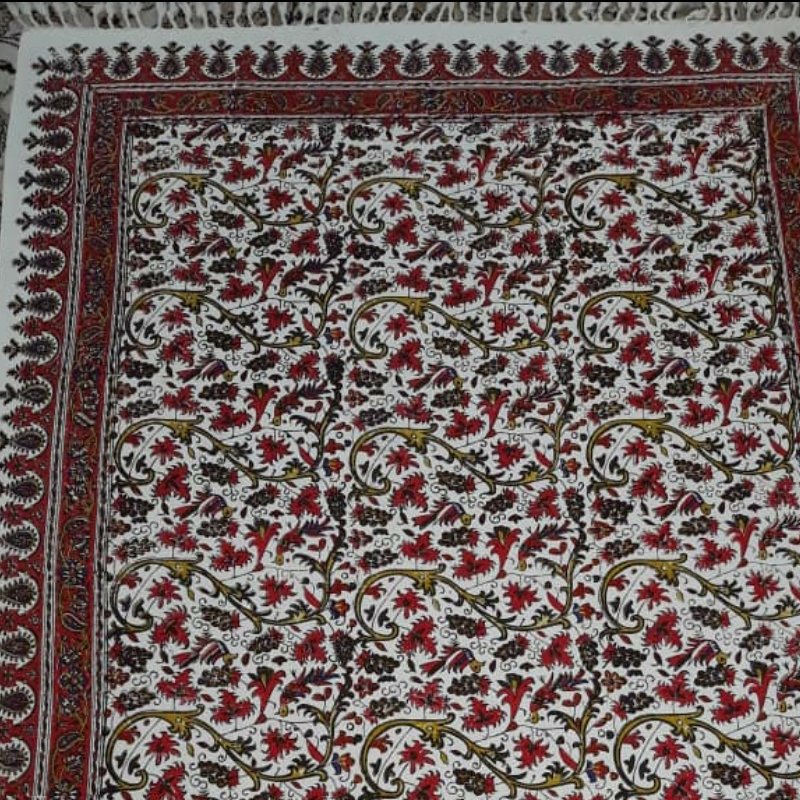 سفره قلمکار اصلی اصفهان درجه 1صد در صد پنبه  رنگ ثابت قابل شستشو تضمینی (پس کرایه)