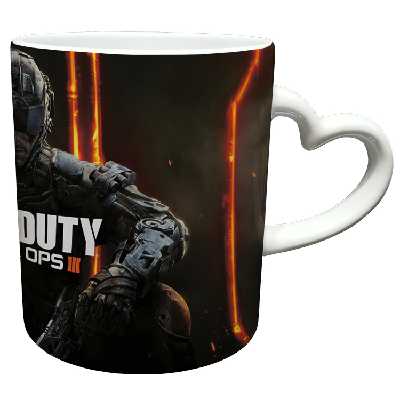 ماگ مدل دسته قلبی طرح بازی کال آف دیوتی call of duty کد 33