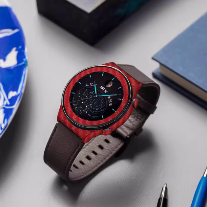برچسب ماهوت طرح Red Fiber مناسب برای ساعت هوشمند هوآوی Watch GT 2 Pro