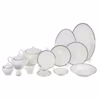 سرویس غذاخوری 102 پارچه چینی زرین ایران سری ایتالیا اف مدل Riva درجه یک