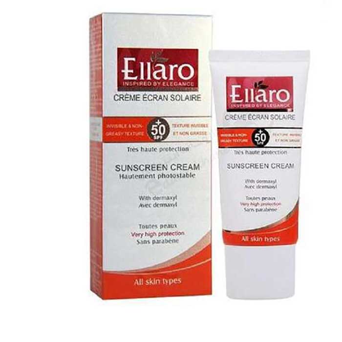 کرم ضد آفتاب بدون رنگ الارو SPF50 مناسب انواع پوست