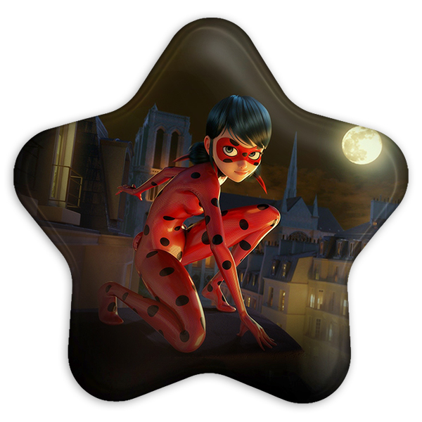 پیکسل خندالو طرح دختر کفشدوزکی مدل ستاره ای کد 3064