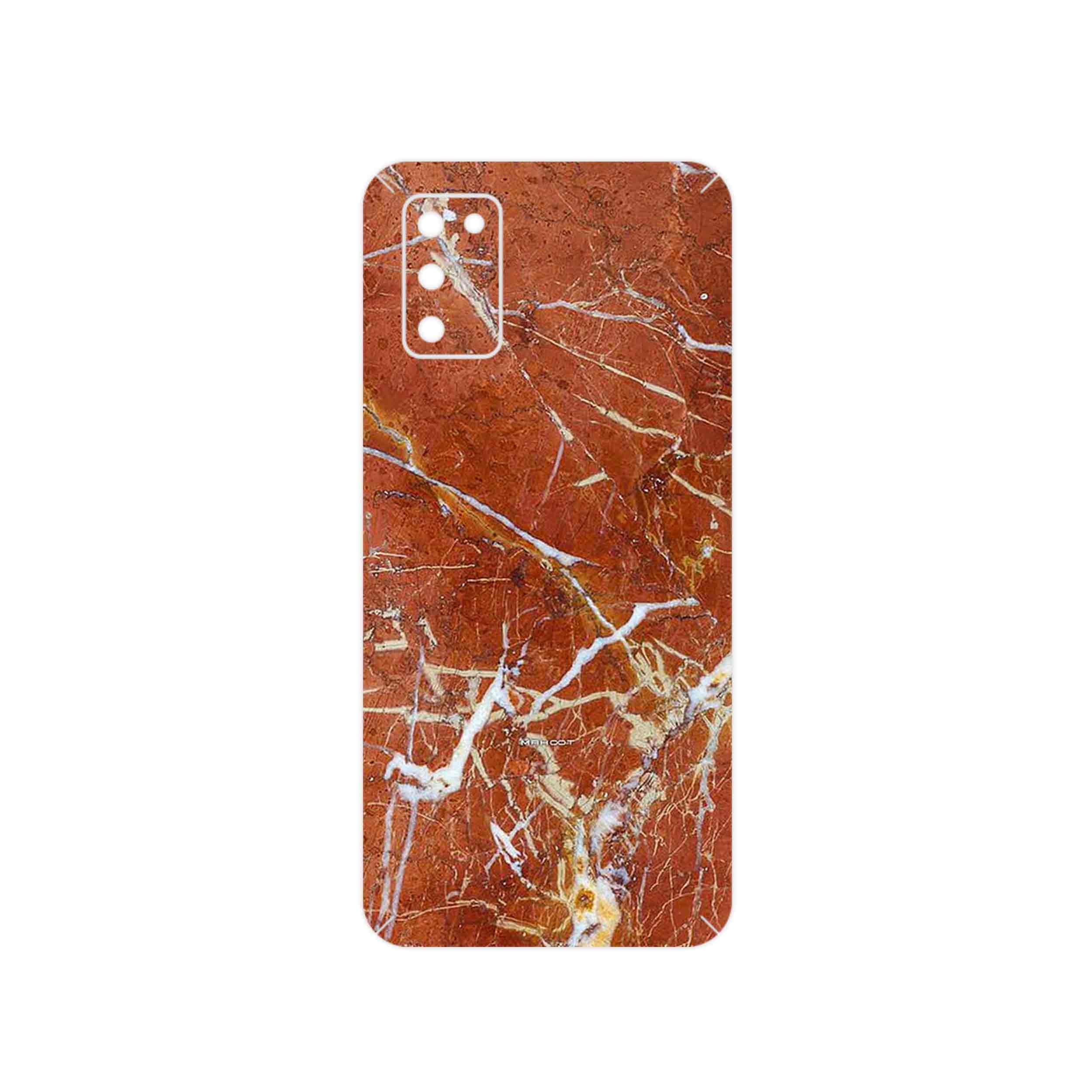 برچسب پوششی ماهوت مدل Red Marble مناسب برای گوشی موبایل سامسونگ Galaxy A03S