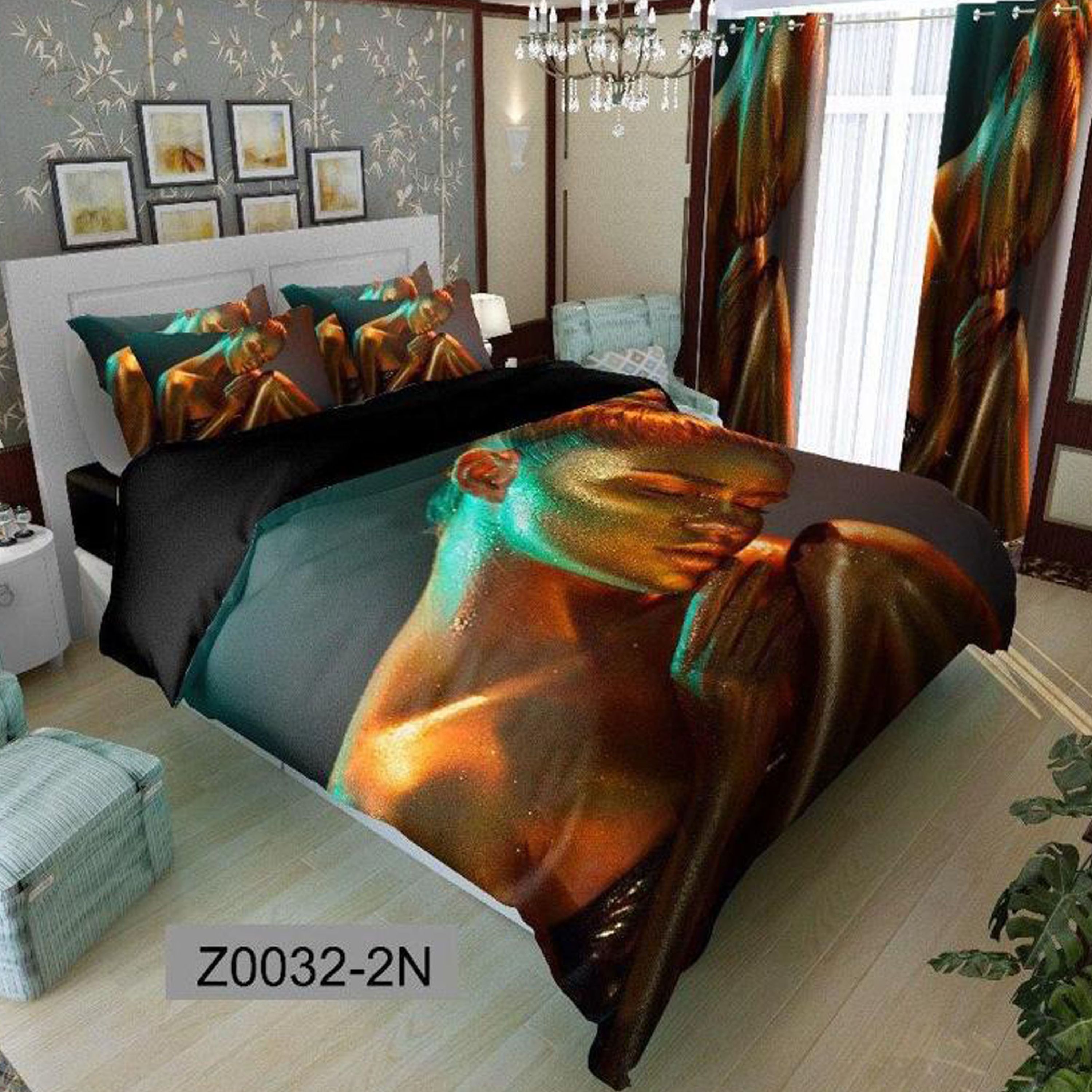 سرویس روتختی 2 نفره تنسل چاپی برندترک لند(Turk Land) z 32