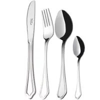 سرویس قاشق و چنگال 24 پارچه ناب استیل مدل Venice مات