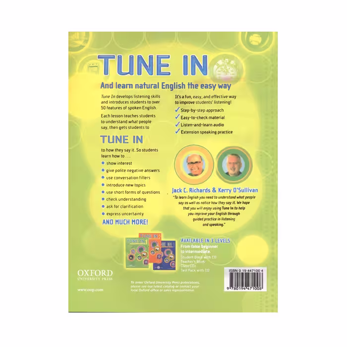 کتاب TUNE IN 1 اثر Jack C. Richards نشر OXFORD