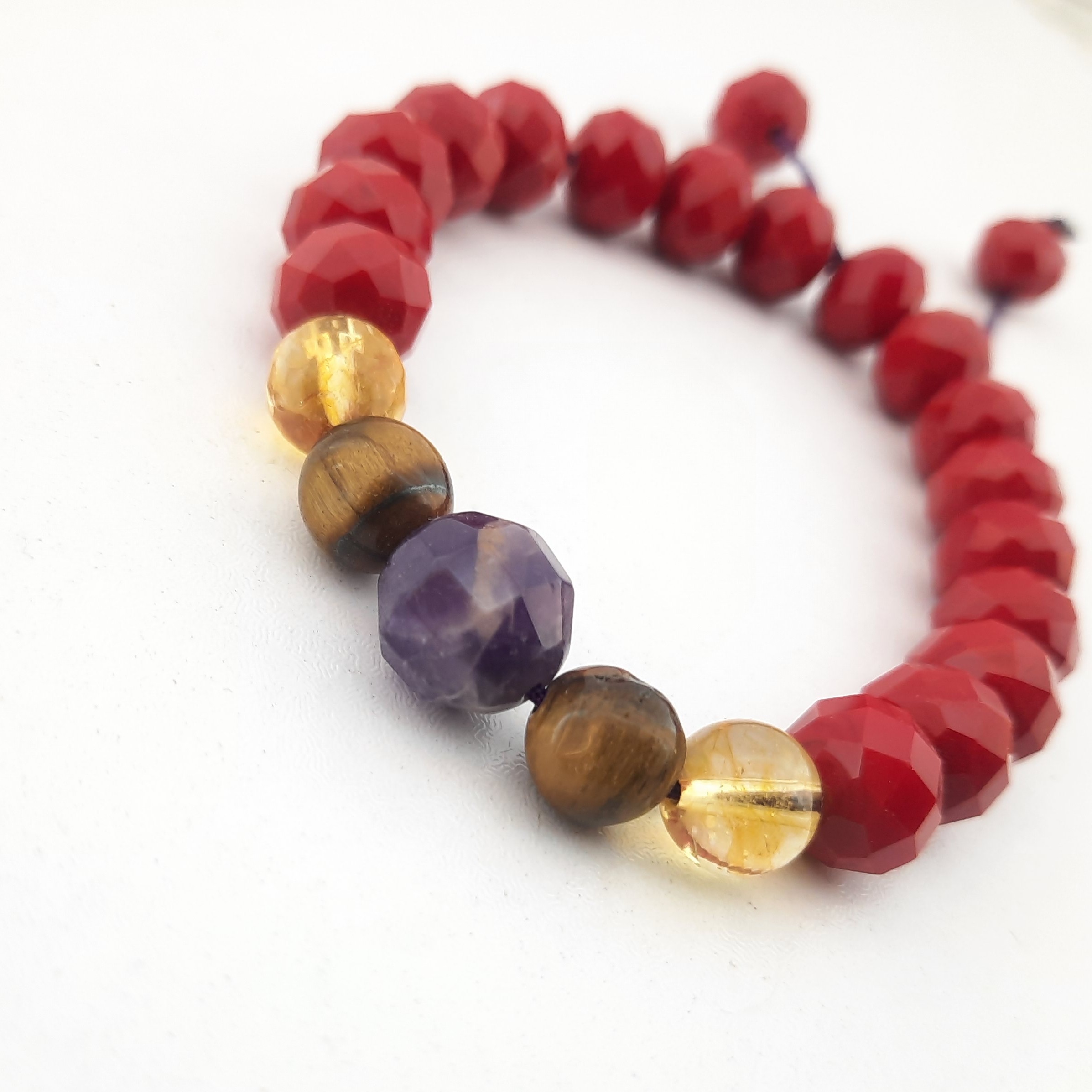 سیترین چشم ببر دستبند فری سایز کد ای250 