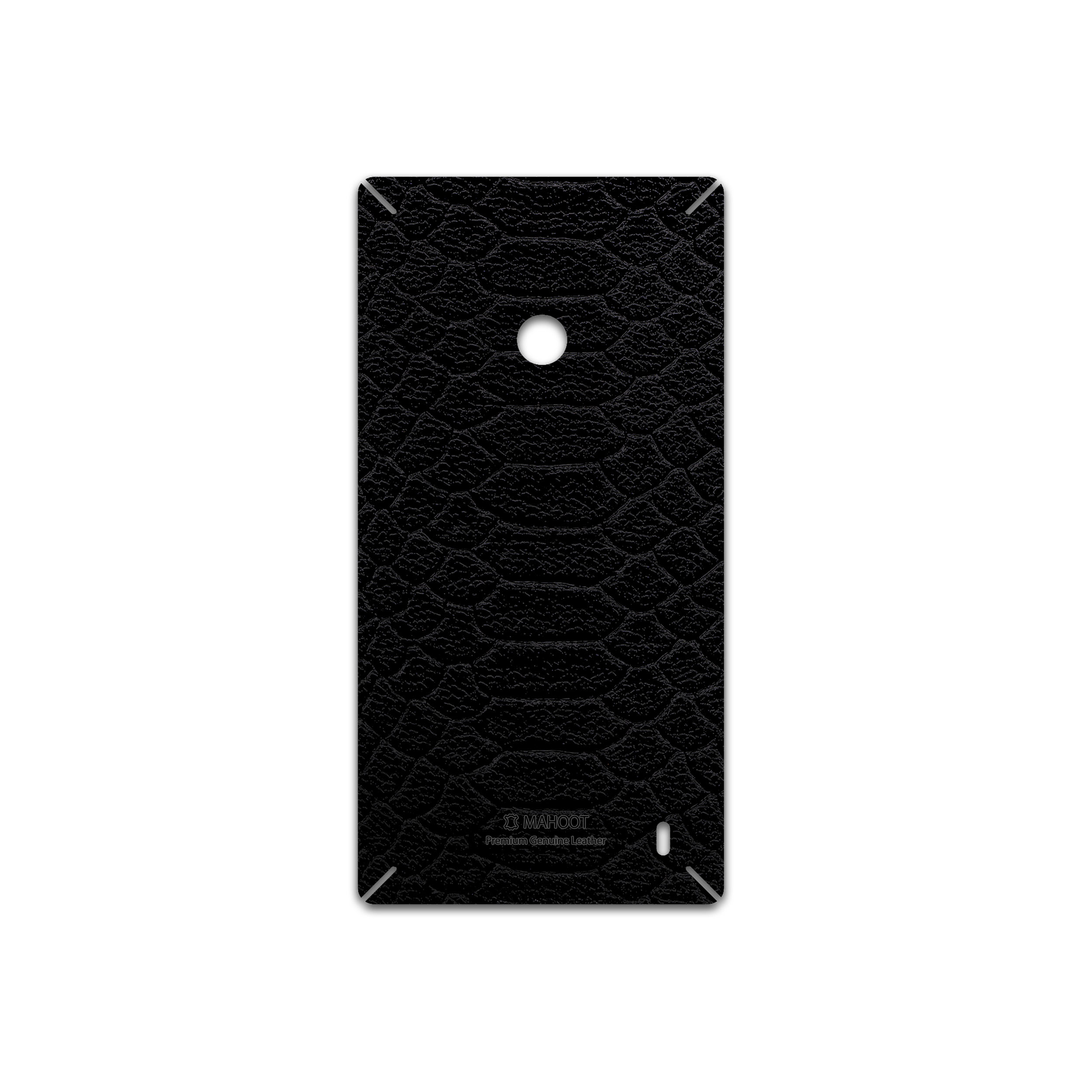 برچسب پوششی ماهوت مدل Black-Snake-Leather مناسب برای گوشی موبایل نوکیا Lumia 520