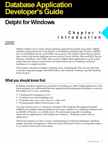 خرید و دانلود نسخه کامل کتاب Database application developer's guide : Borland Delphi for Windows 95 and Windows NT : version 2.0