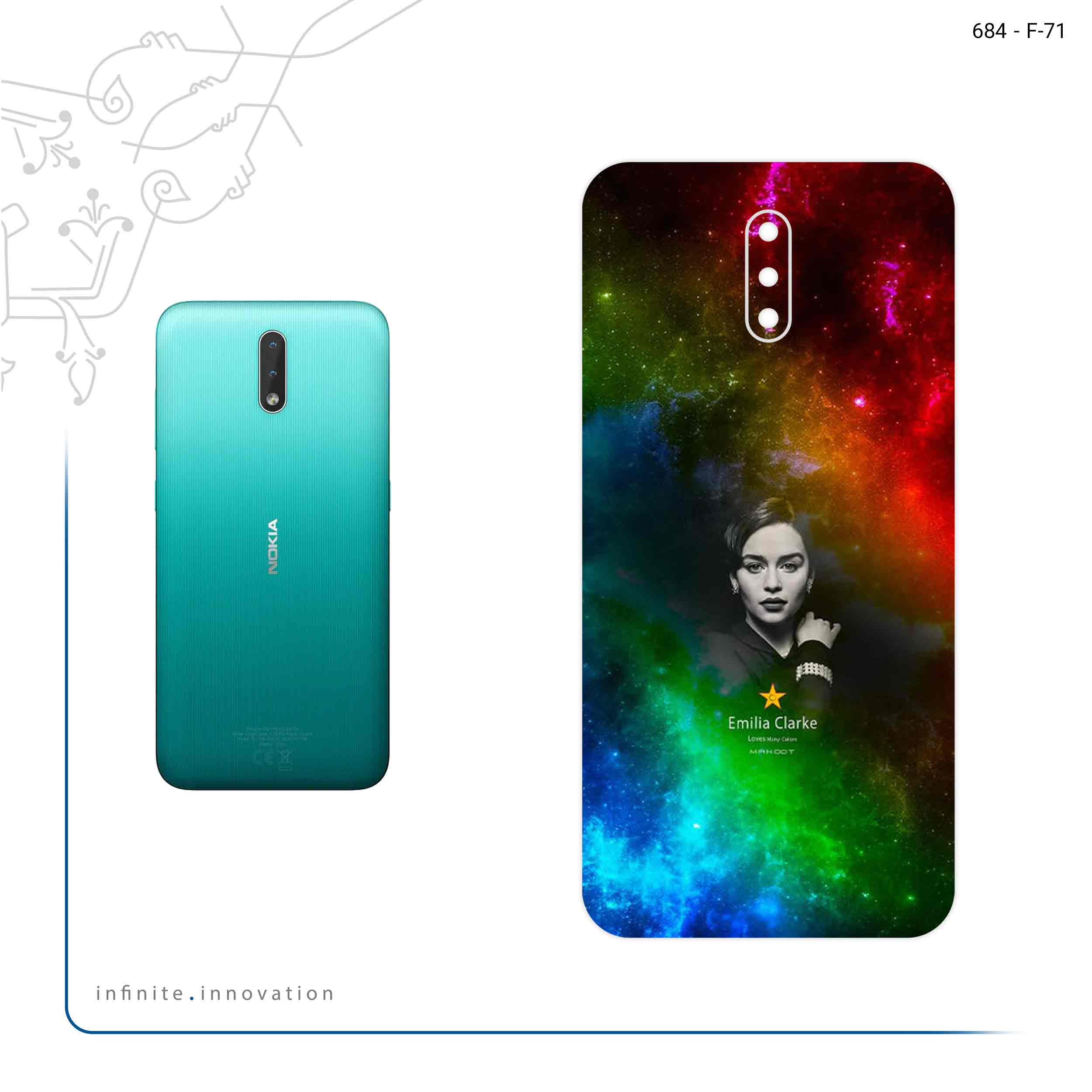 برچسب پوششی ماهوت مدل emilia clarke مناسب برای گوشی موبایل نوکیا 2.3