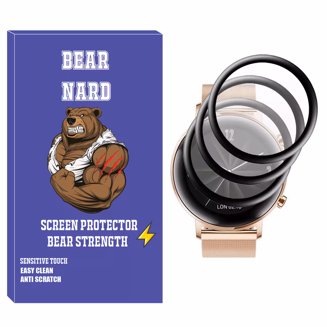 محافظ صفحه نمایش نانو برنارد مدل NBR مناسب برای ساعت هوشمند هوآوی Watch GT2 42mm بسته سه عددی