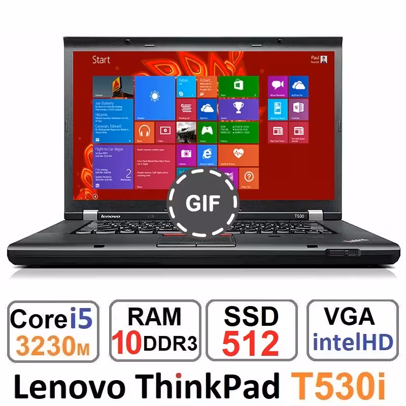 لپ تاپ لنوو Lenovo ThinkPad T530i Core i5 3230m وssd512