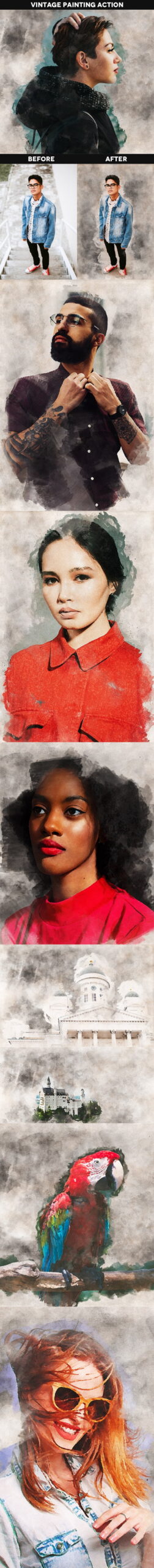 دانلود Vintage Painting Effect Action