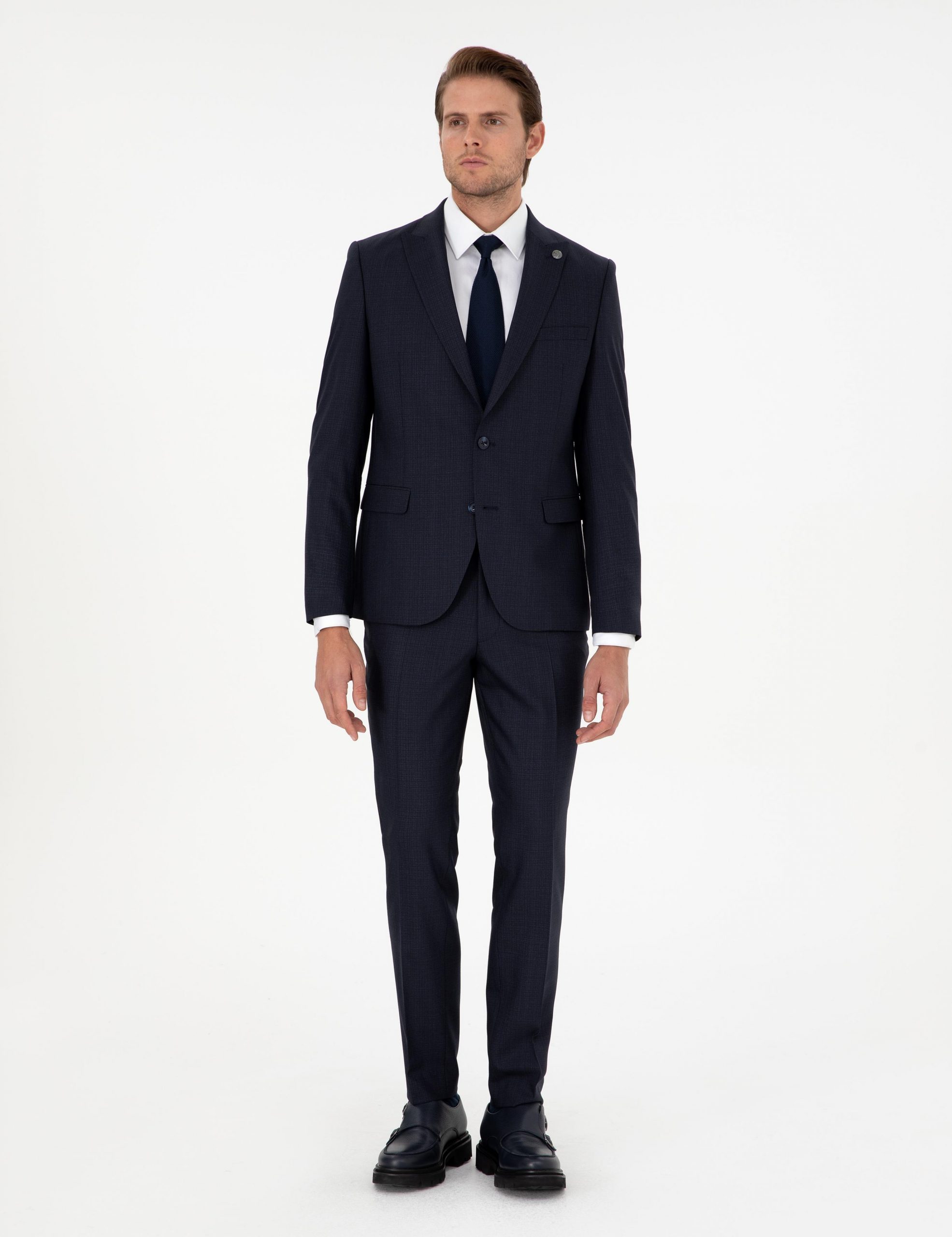 کت و شلوار مردانه سرمه ای پیرکاردین - فروشگاه لباس شهرمون