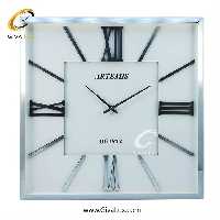 ساعت دیواری اورجینال آرتمیس آلیاژ فلزی نقره ای| کد رفرنس 20009، مدل: 2026SilverWhite