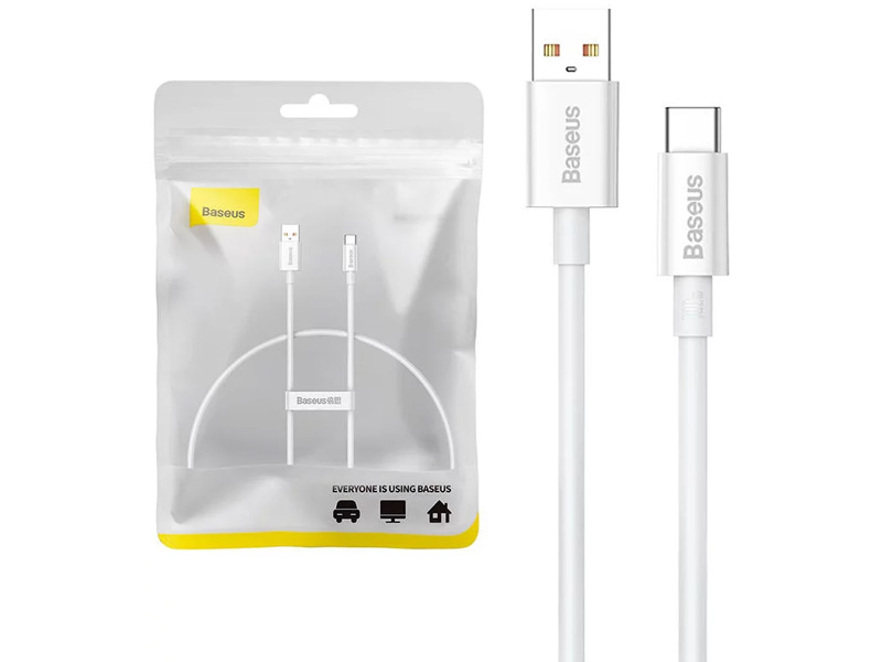 کابل سوپر فست شارژ یو اس بی به تایپ سی 100 وات 25 سانتی متر بیسوس Baseus Superior USB-C Cable P10320102214-00