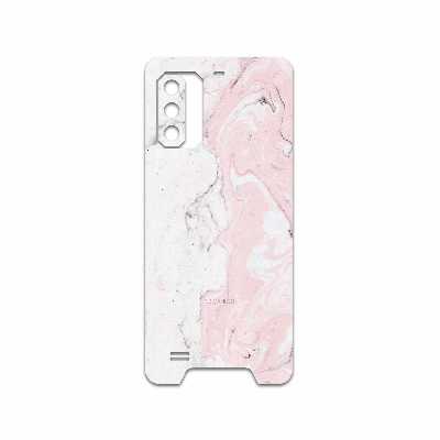 برچسب پوششی ماهوت مدل Blanco-Pink-Marble مناسب برای گوشی موبایل یولفون Armor 7