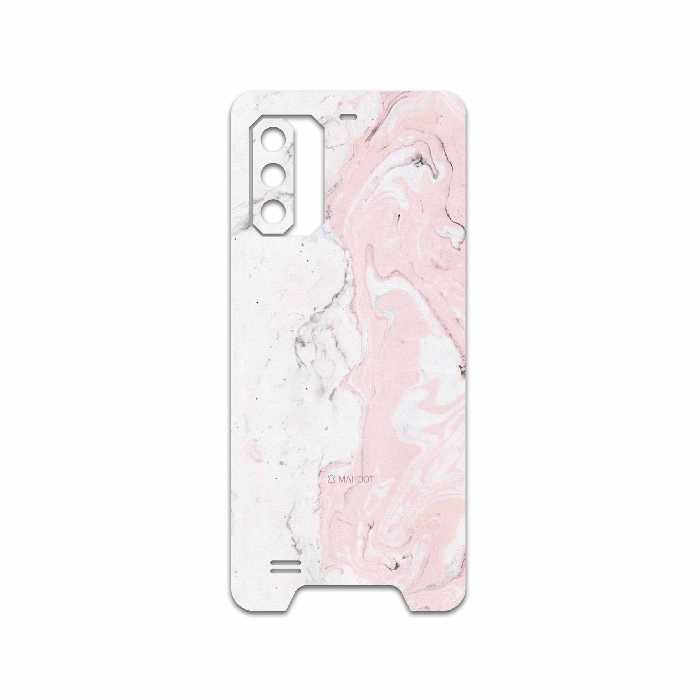 برچسب پوششی ماهوت مدل Blanco-Pink-Marble مناسب برای گوشی موبایل یولفون Armor 7