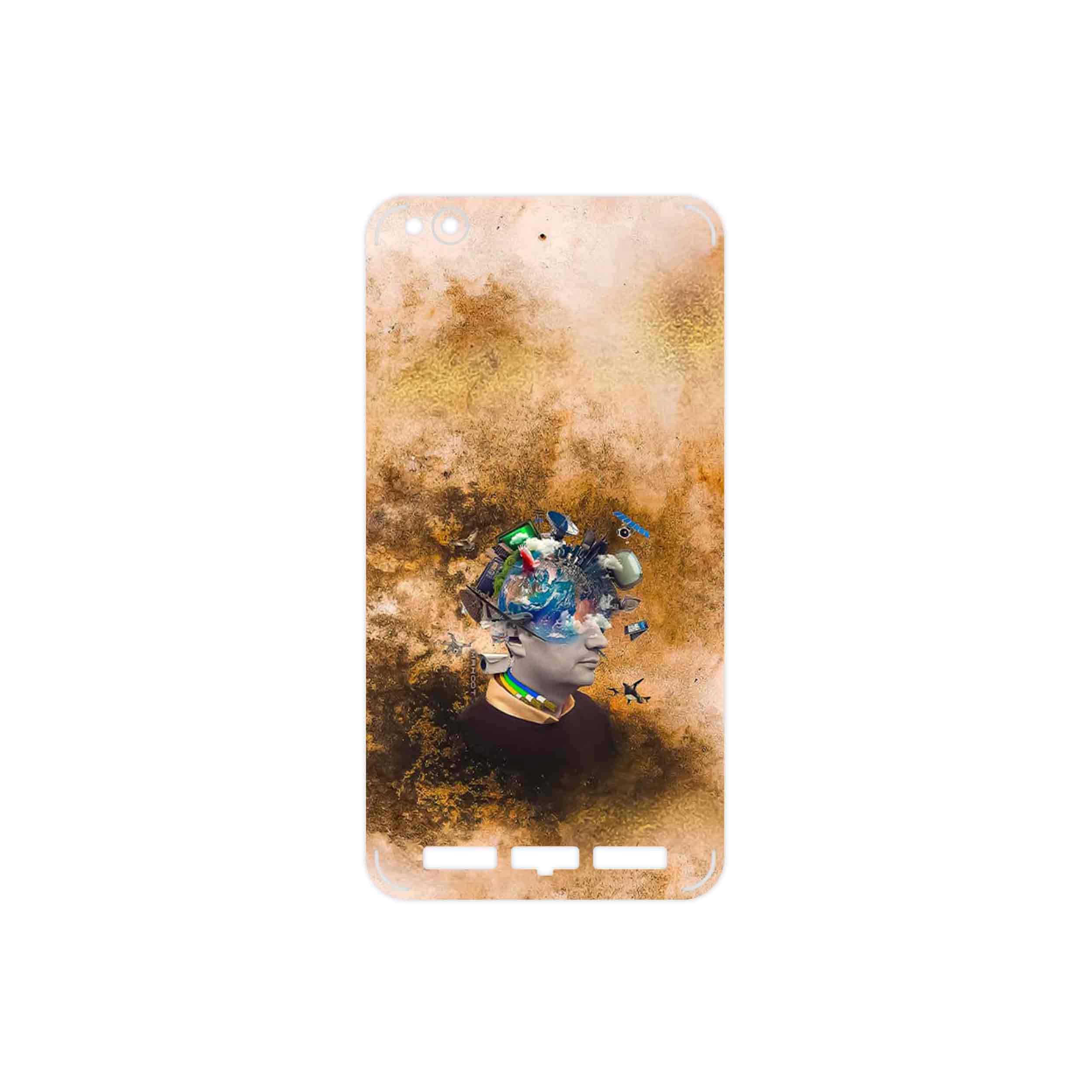 برچسب پوششی ماهوت مدل Collage of surreal Portrait of Men مناسب برای گوشی موبایل شیائومی Redmi 5A