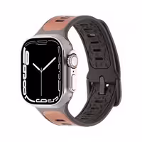 بند جیتک مدل Leather Skin Silicone برای اپل واچ 45/46/49 mm