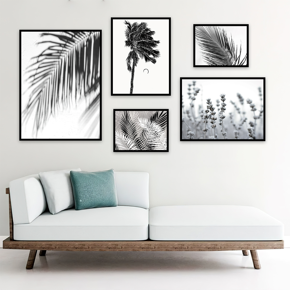 تابلو بکلیت طرح دکوراتیو درخت نخل مدل B-671 مجموعه 5 عددی