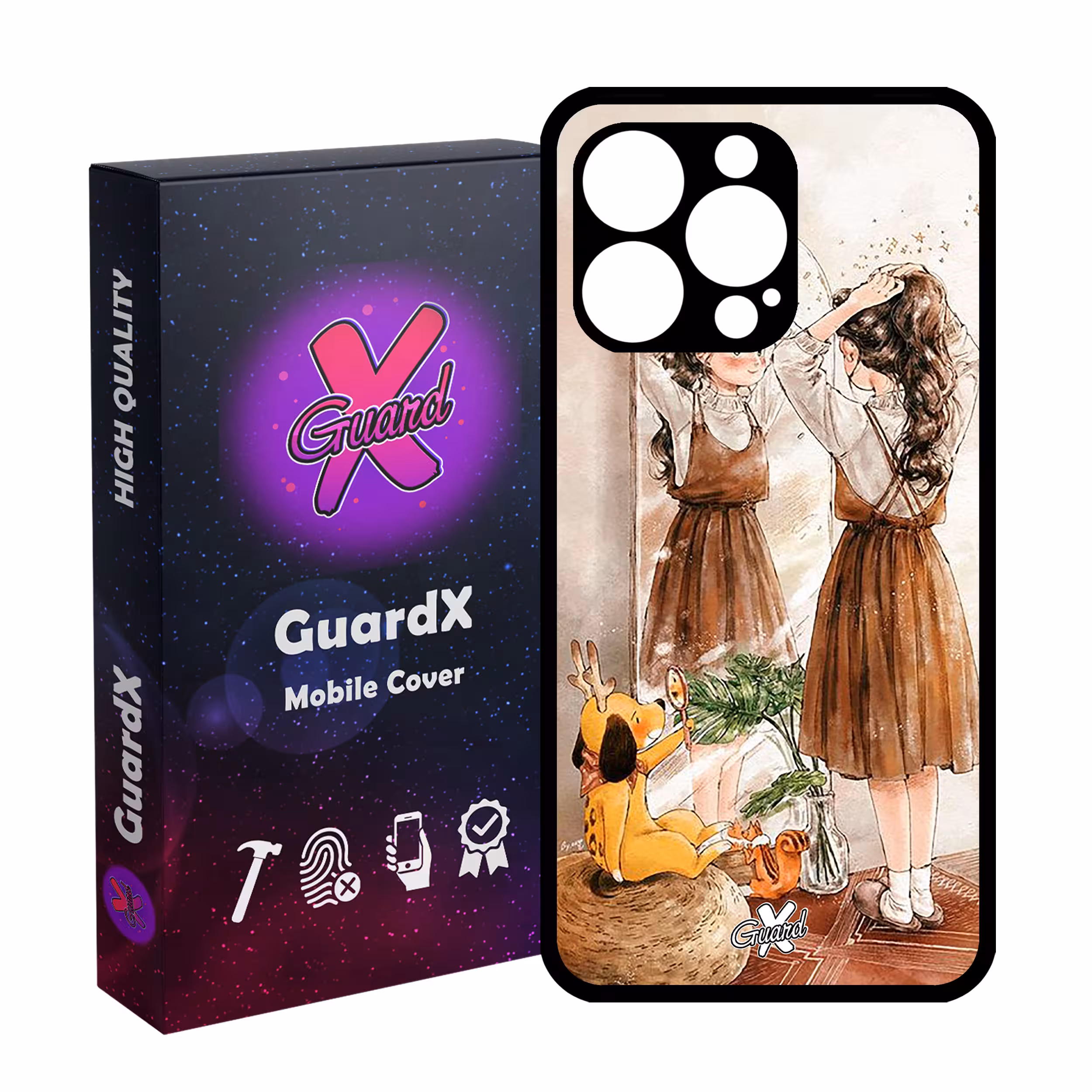 کاور گارد ایکس طرح Girl مدل Glass10306 مناسب برای گوشی موبایل اپل iPhone 13 Pro