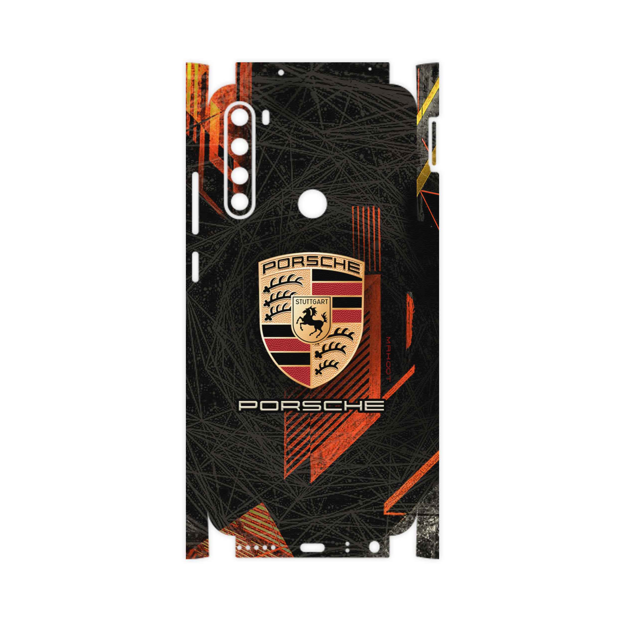 برچسب پوششی ماهوت مدل Porsche-Logo-FullSkin مناسب برای گوشی موبایل شیائومی Redmi Note 8 2021