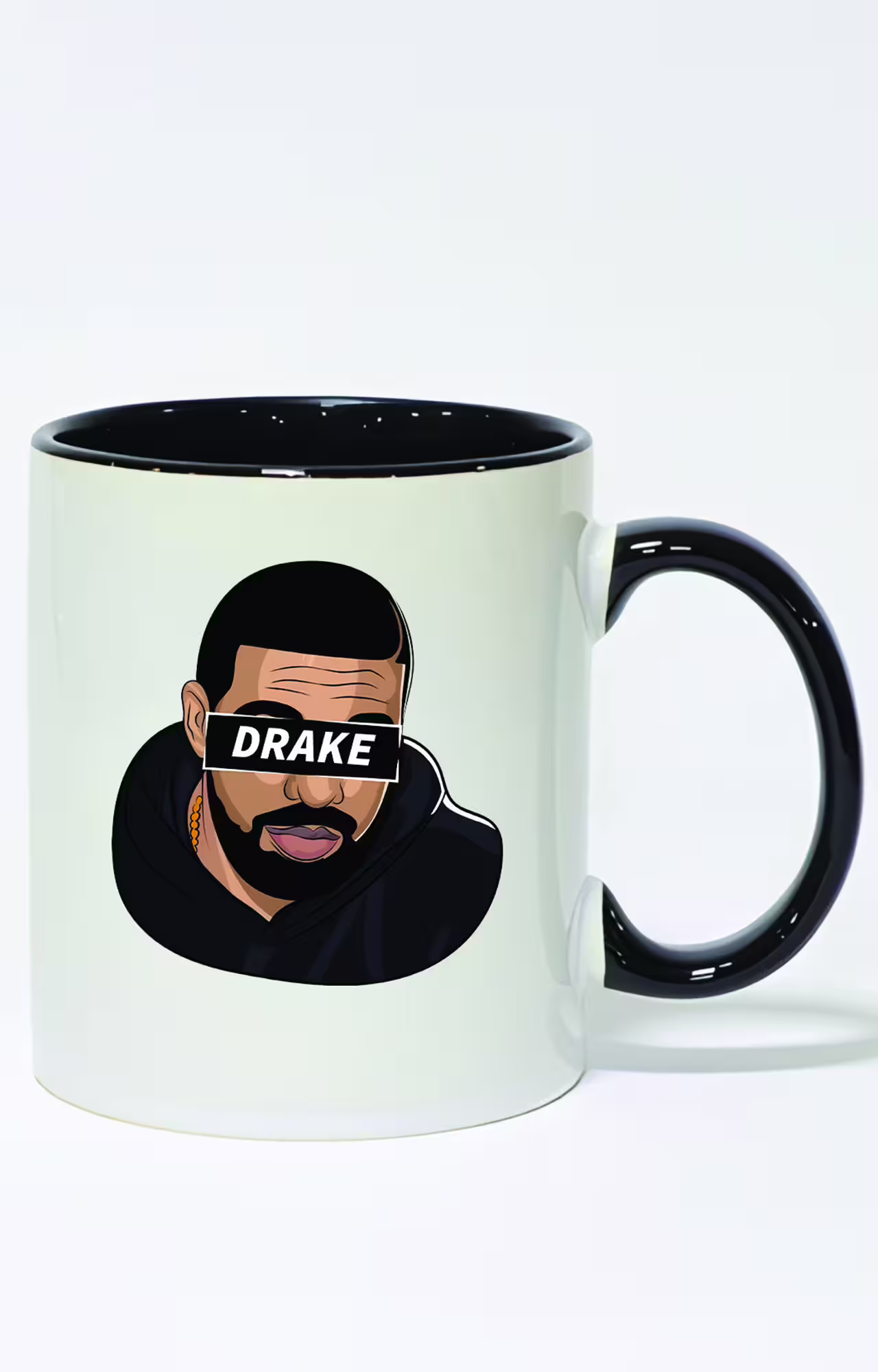 ماگ دسته و داخل رنگی طرح drake کد 3164