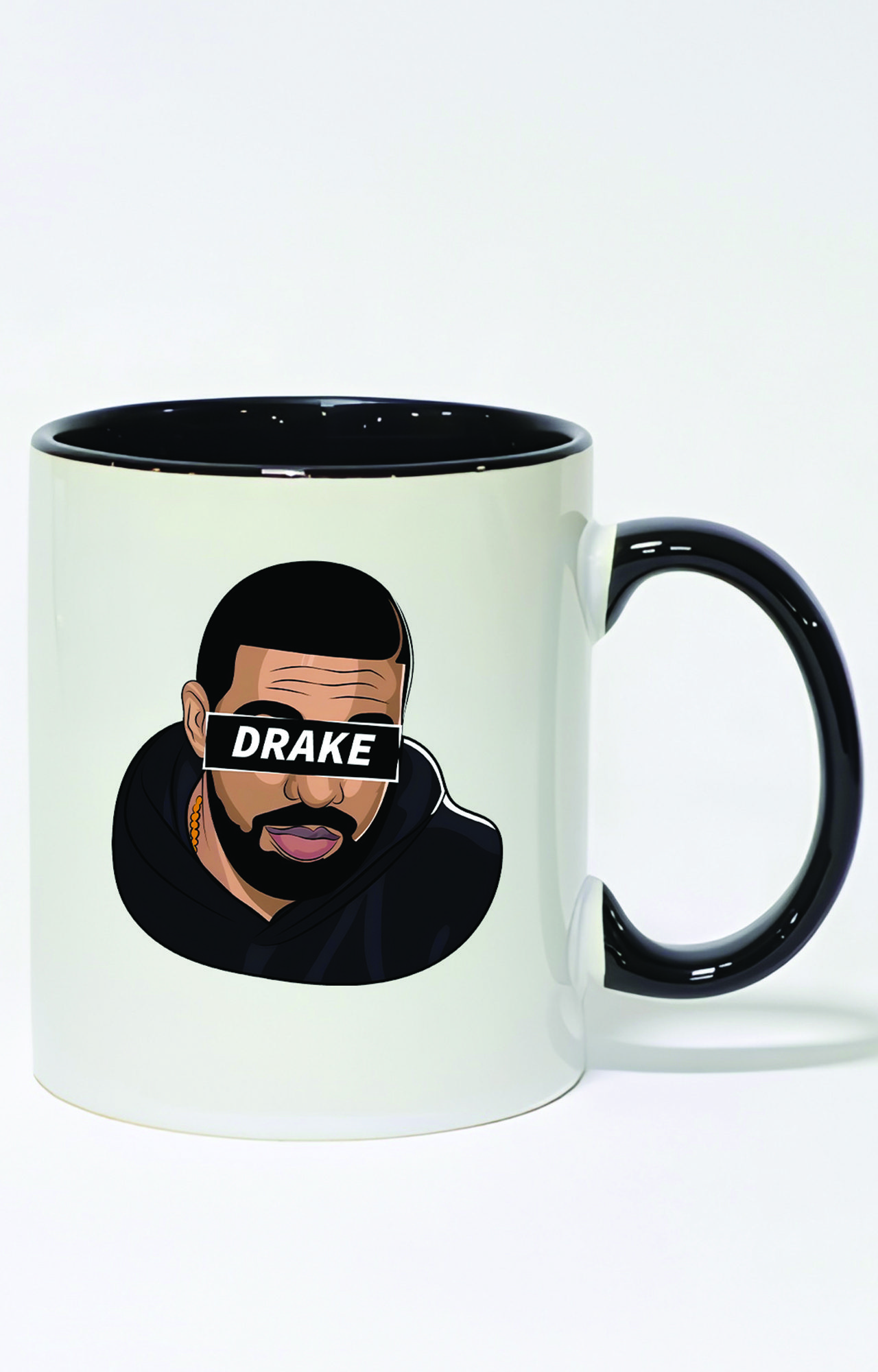 ماگ دسته و داخل رنگی طرح drake کد 3164