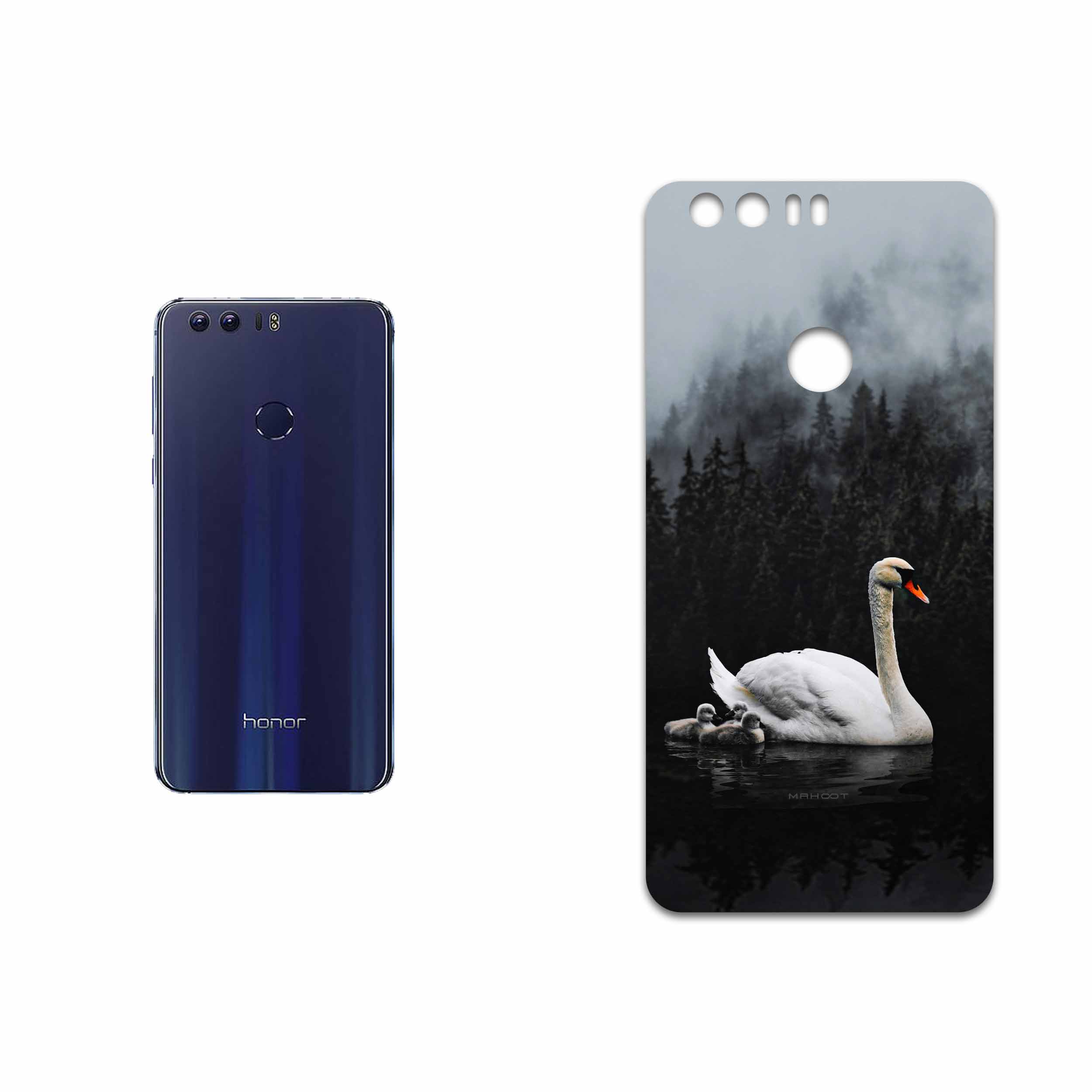 برچسب پوششی ماهوت مدل Swan Lake مناسب برای گوشی موبایل آنر 8